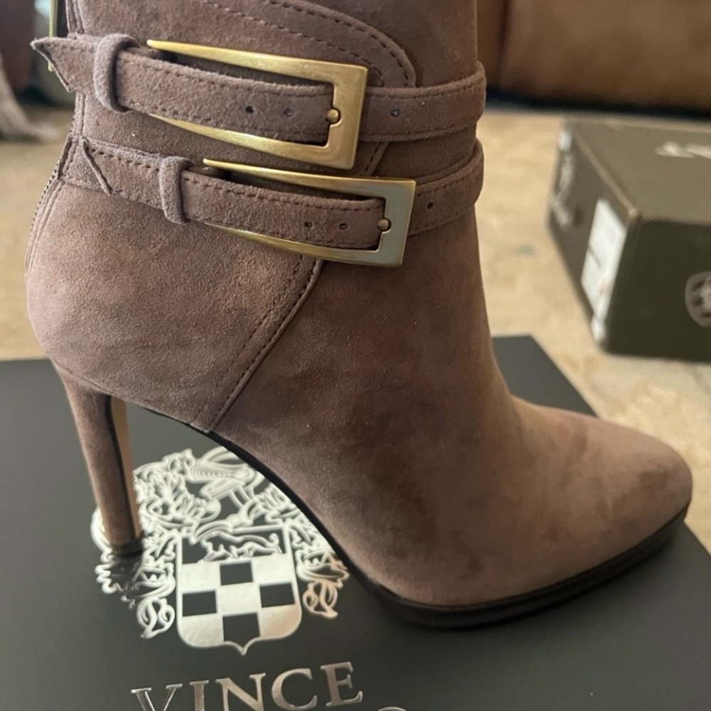 Vince Camuto Toasted Taupe Suede Boots